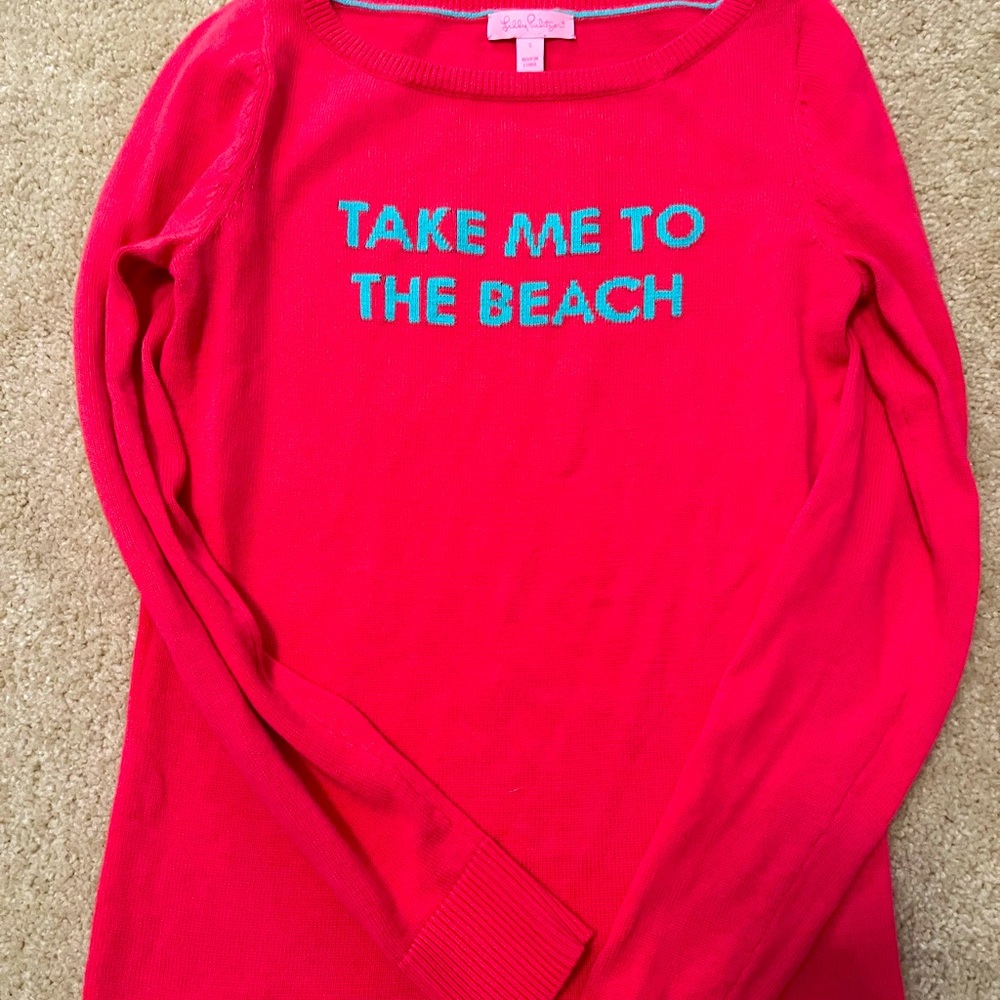 Lilly Pulitzer “Take me to the Beach” sweater
